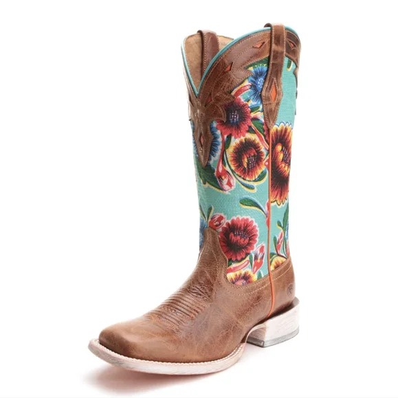 Ariat Circuit Champion Floral Square Toe Cowboy Boots - Picture 11 of 11